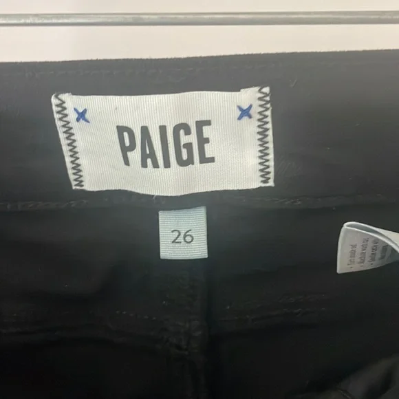 Paige Size 26 Verdugo Crop Black Skinny Jeans - Picture 6 of 11